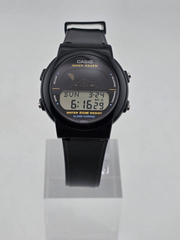 Rare Vintage Casio GMW-15 Moon Graph Digital Japan Men's Wrist Watch. Mint Cond.