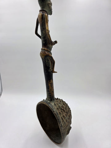 Rare Authentic Ashanti African Bronze Unity Cup Fertility Family Tribe Sculpture