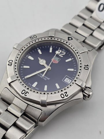 Vintage TAG Heuer 2000 Blue Men's Watch - WK11130-MV6062. 200 Meters. Works.