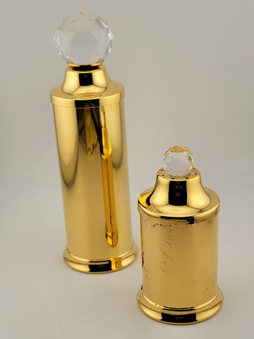 24 Karat Gold-Plated Brass Swarovski Crystal Slat & Pepper Valerio Alberello