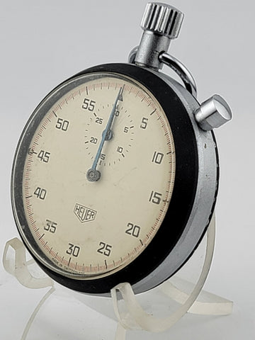 Rare Heuer Split-Second Chronograph 1/100 Minute Vintage Excellent Condition