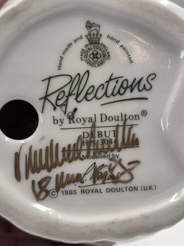 Reflections Royal Doulton Debut HN3046 Porcelain Figurine 1985. Hand Signed.
