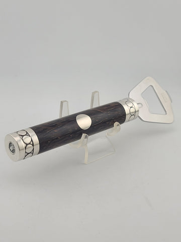 Rare Vintage Collectible John Hardy Sterling Silver Bottle Opener Wood Handle