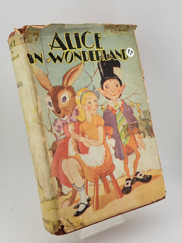 Antique 1930 ALICE IN WONDERLAND Hardcover Book By Lewis Carroll M Classics DJ