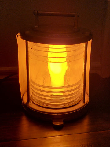 Rare Vintage Original Perko USCG Ships Masthead Light W New Cable. Works.