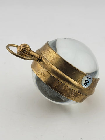 Rare One Of Kind Vintage 1960's Roskopf Swiss Made Ball 17 Jewel Clock. Working.