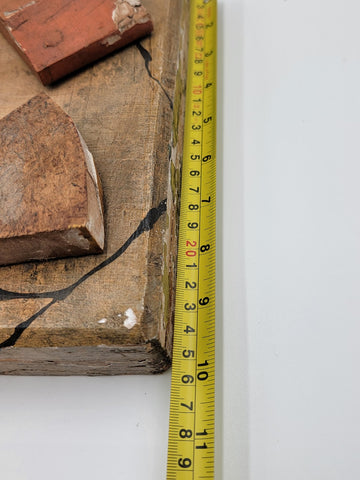 Antique 19th C One Of A Kind English & Continental Wooden Cheese Display Board.