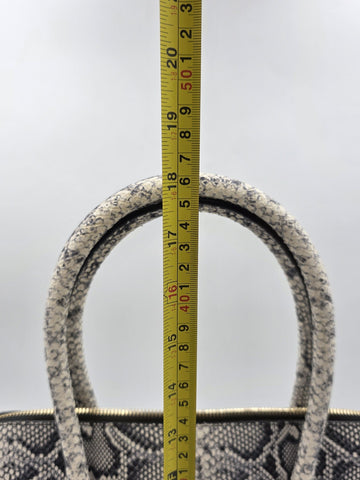 Vtg Escada Genuine Python Skin Leather Satchel Bag Italy Gold Hardware EE Logo