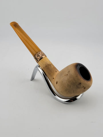 Rare Antique Collectible 19th Century Clay Pipe Circa 1890s W Original Case.