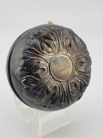 ANTIQUE VICTORIAN GORHAM STERLING SILVER TOY YOYO REPOUSSE LEAVES Steel Body