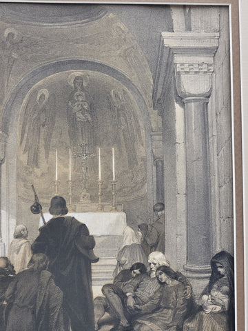 Chapel Of St. Gertrude 19th C British Lithograph Day & Son Queen’s Printer 20x16