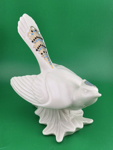 Vtg Pair Of Lenox China Jewels Collection Bird Figurines-Cardinal & Blue Jay.