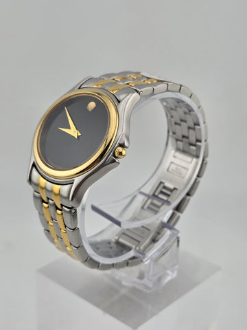 Vintage Movado Classic Museum Two-Tone Quartz Wristwatch 81-E4-0823. New Battery