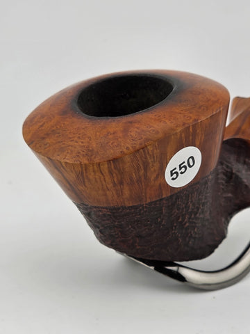 Vintage Ben Wade Spiral Partially Sandblasted Bent Dublin Tobacco Pipe. Denmark.