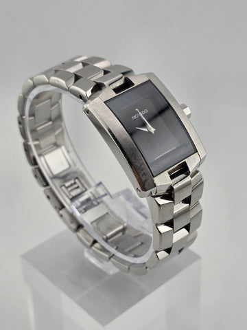 Movado 84.C1.415.A Swiss Quartz Stainless Steel Rectangular Museum Watch. 22mm.