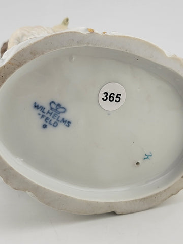 Antique 19th C Wilhelms-Feld Shepherd Children With Sheep Porcelain Figurine.