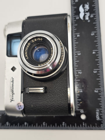 Voigtlander vitoret R lanthar 2.8/50 Prontor 125 Vintage camera Germany Untested