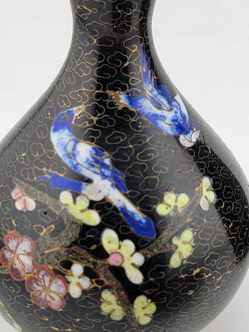 Gorgeous Assortment Of Mid Century  Cloisonne Including 2 VASES & 1 Plate.