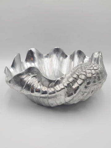 Rare Vintage Arthur Court 1988 Oversized ClamShell Centerpiece Bowl. 18 Inch.
