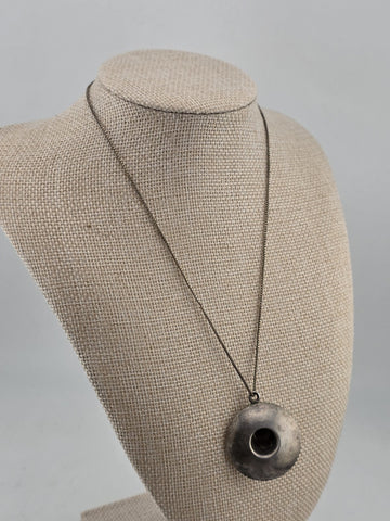 Vintage Taxco 925 Sterling Silver Mexico Sombrero Hat Pendant Necklace.