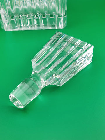 ANTIQUE HEAVY GERMAN MIKASA CRYSTAL LIQUOR EMPTY DECANTER WHISKEY SPIRITS