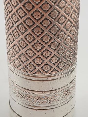 Rare One Of A Kind Antique Silver Metal & Enamel German Marine Oil Lamp.