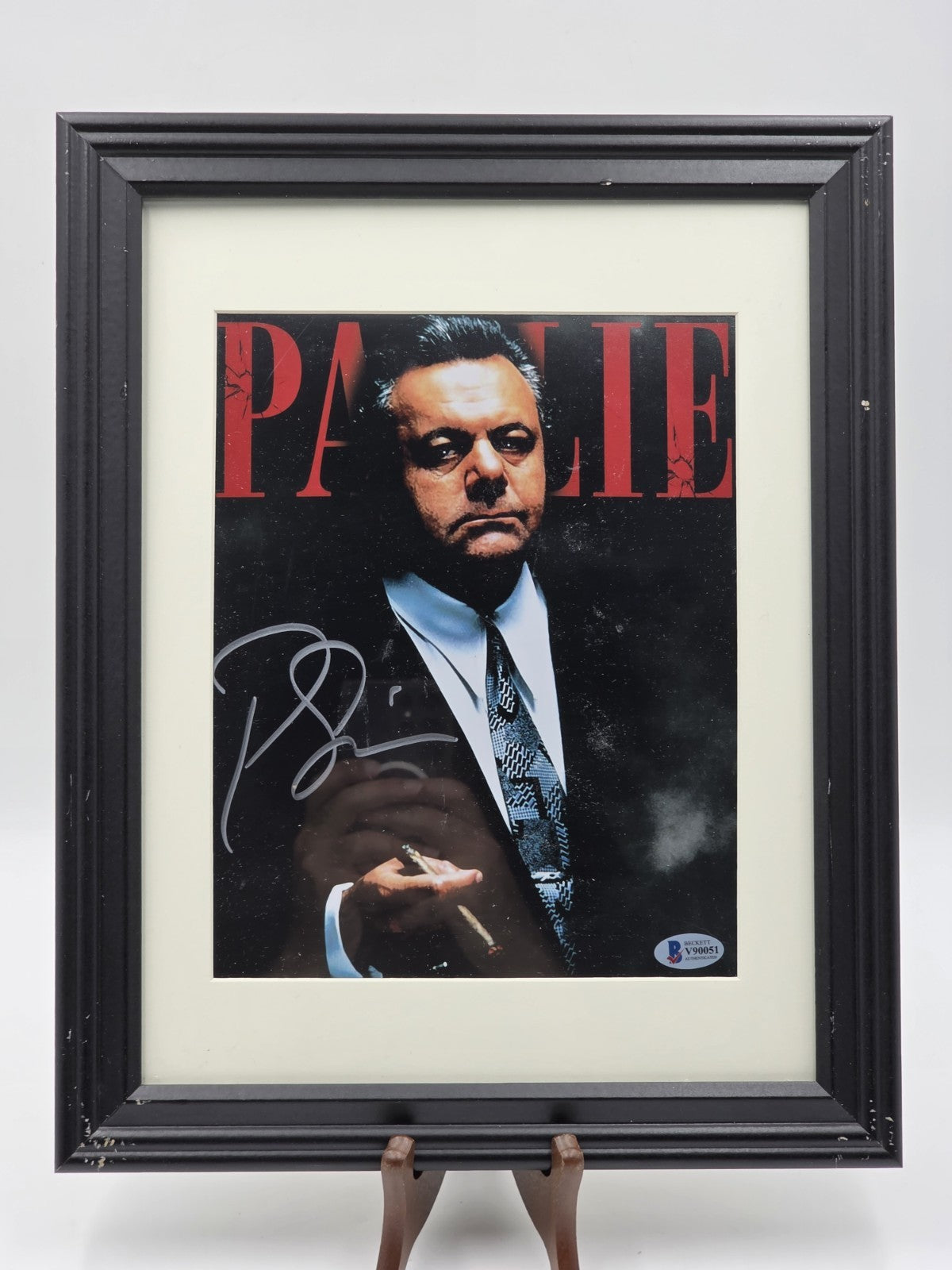 Paul Sorvino Autographed Goodfellas Paulie Cicero Photo BAS Beckett Framed