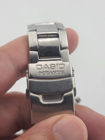 MENS CASIO OCEANUS OC 501 CHRONOGRAPH ANALOG WATCH 2714 MOV 100M. New Battery.