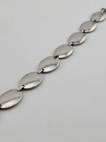 Rare Antique  Mid Century Posins Sterling Silver Bracelet W Original Box. 7.5 In