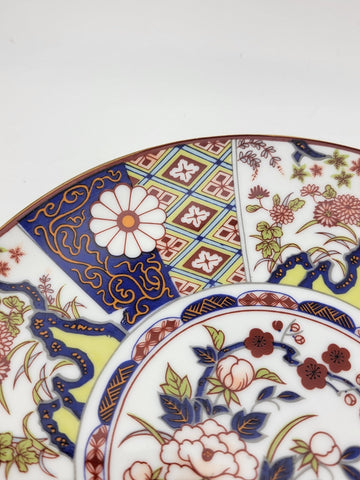 Large Antique Japanese Porcelain Imari Ware Floral Dish Charger Meiji Period