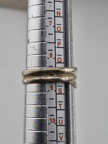 Sterling Silver Turquoise Modernist Swirl Ring 925 China Size 9 Vintage Style