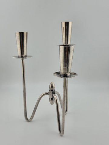 Rare Vintage Authentic Three-armed Candlesticks Silver Plated by Johannes Berg