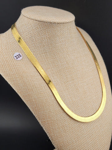 HAN Gold Vermeil over Sterling 925 Silver Italy 30 Inch Necklace. Double Sided.