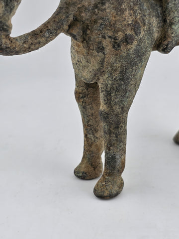 RARE ANTIQUE C 1920 EQUESTRIAN FIGURE BRONZE KOTOKO PEOPLE CHAD CENTRAL AFRICA
