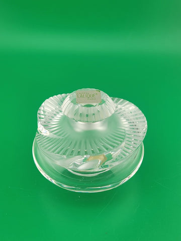 New Lalique Crystal Baptiste Perfume Bottle Made in France Sticker Paris.