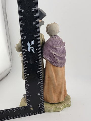 Vintage 1960s Italy  Giuseppe Capodimonte, The Promenada, Hand Painted Porcelain