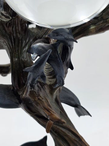 1950's Franklin Mint Guardians Of The World Crystal Ball By S.Lord Heavy Bronze.