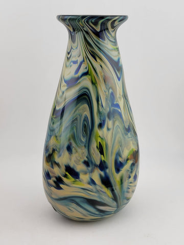 Rare One Of A Kind Collectible Scott Meyer 2009 Signed Fused Glass Vase.