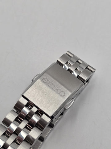 Seiko SMGG21P1 A824 Digital Alarm Chronograph Blue Bezel Watch Box Papers