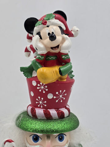 Hollywood Disney Mickey Mouse Wearing Sweater Wooden Christmas Nutcracker 14 In