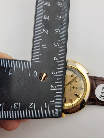 Rare Vintage 1970’s Mechanical Gold Tone Zodiac UFO Date Watch. Working Cond.