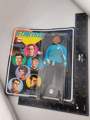 MEGO STAR TREK MR. SPOCK 6 IMAGE FRONT BLUE NAME RARE MOC #51200/2 UNOPENED 1974