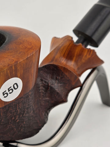 Vintage Ben Wade Spiral Partially Sandblasted Bent Dublin Tobacco Pipe. Denmark.