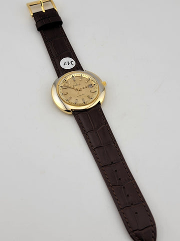 Rare Vintage 1970’s Mechanical Gold Tone Zodiac UFO Date Watch. Working Cond.