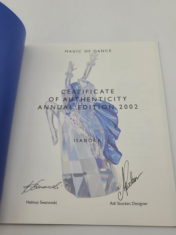 Swarovski Crystal Isadora Magic of Dance 2002 christmas gift w box COA- B3-L45