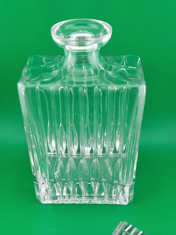 ANTIQUE HEAVY GERMAN MIKASA CRYSTAL LIQUOR EMPTY DECANTER WHISKEY SPIRITS