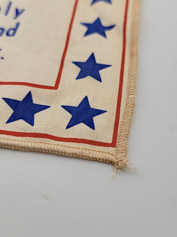 EXTREMELY RARE POST WAR ED. WEBSTER MEMORIAL CONSTITUTION HANKERCHIEF 1944 GOP