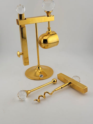 ViSet Of Valerio Albarello 24k Gold Electroplated Swarovski Crystal Cocktail Set