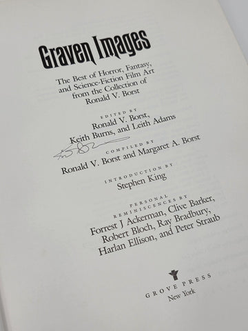 Rare Graven Images Horror Film Art HC Hand Signed Borst Inscribed & Keith Burns