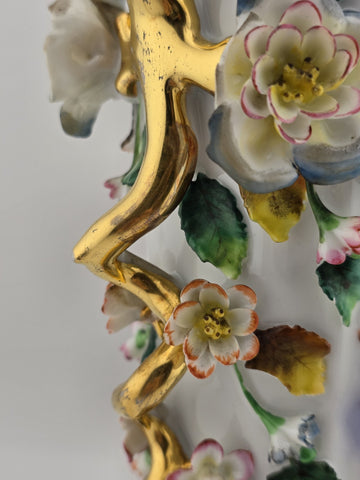 Rare Antique 19th C Jacob Petit Old Vieux Paris Porcelain Rococo 12 7/8" Vase